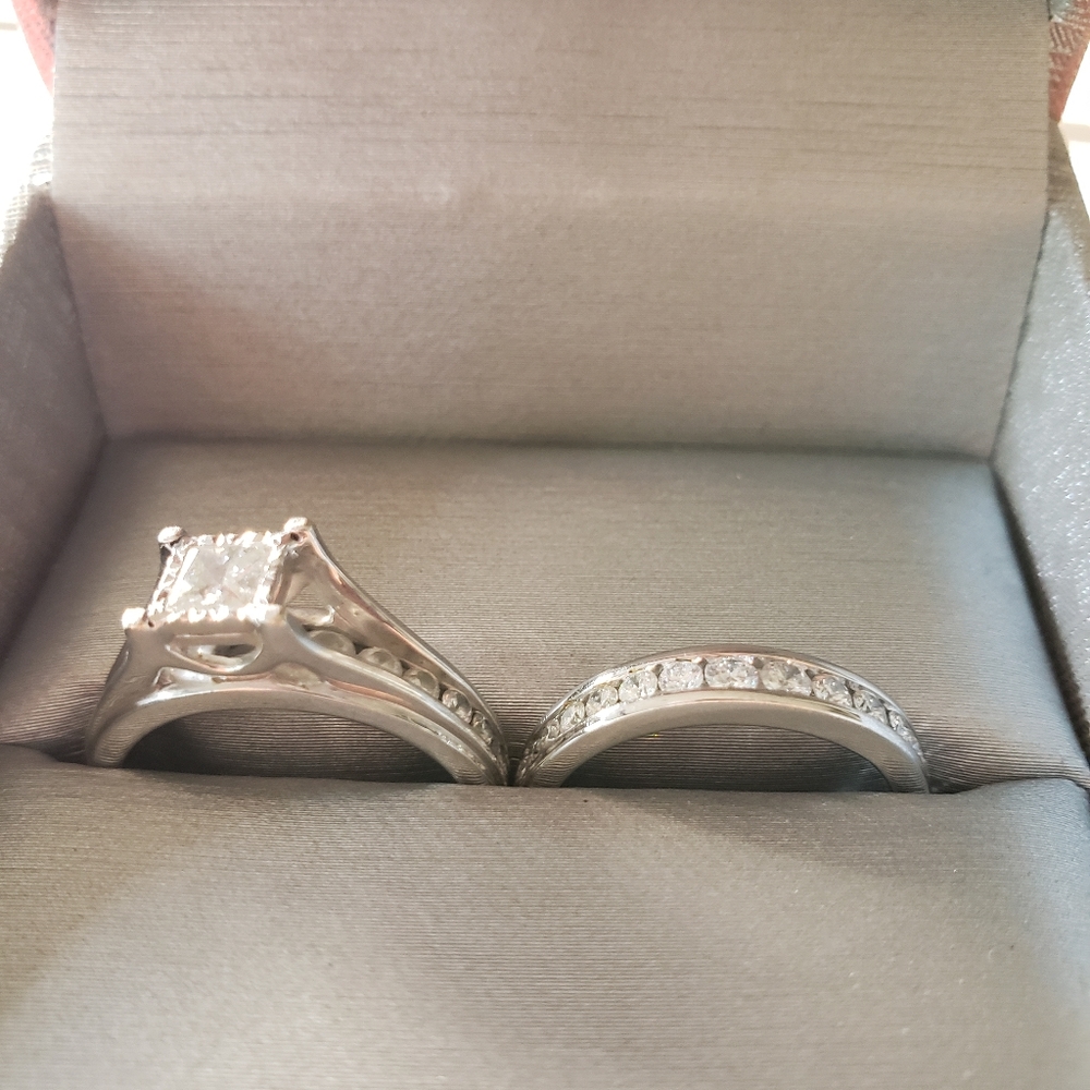 1ct Diamond bridal ring set